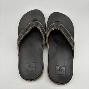 REEF Men's Cushioned Sole Black Brown Size 7 Medium Width‎